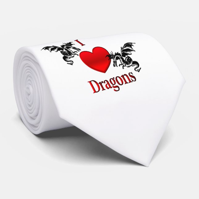 Ich höre Drachen Krawatte (Gerollt)