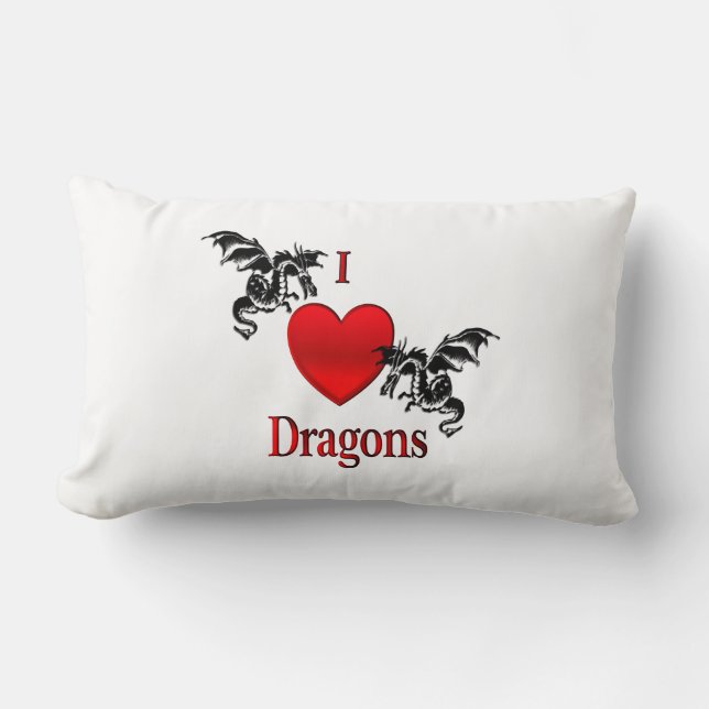 Ich höre Drachen Lendenkissen (Vorderseite)