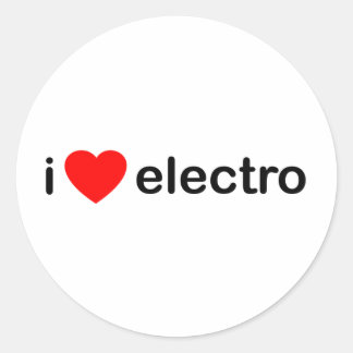 Ich höre Electro Runder Aufkleber
