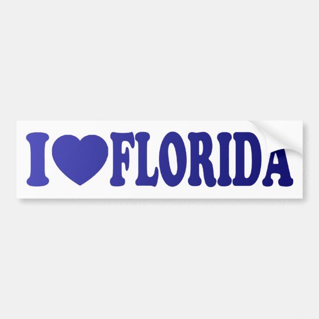Ich höre Florida in blau - Aufkleber Autoaufkleber (Vorne)
