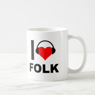 Ich höre Folk Funny Mug Kaffeetasse