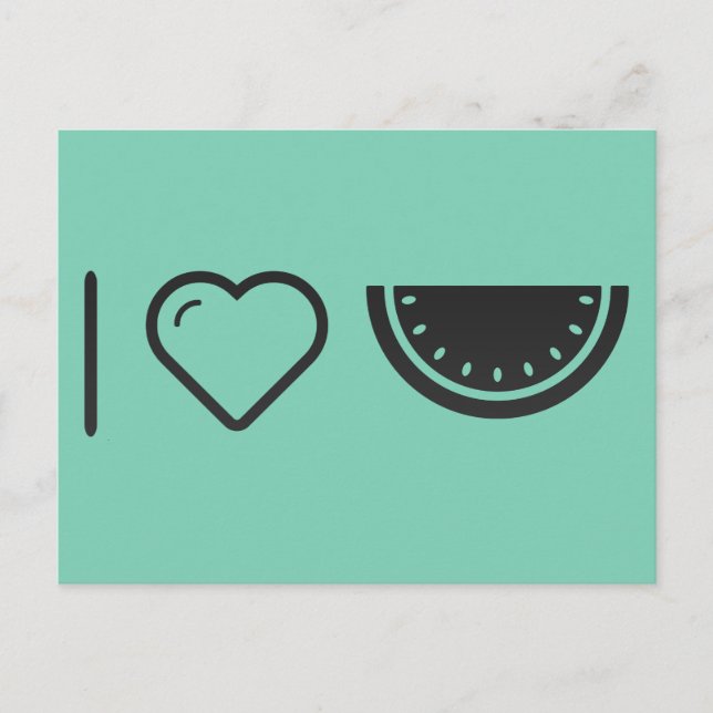 Ich höre Fruchtmelonen Postkarte (Vorderseite)
