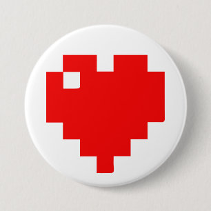 Ich höre Gaming I Liebe Gaming Simple Pixel Art Button