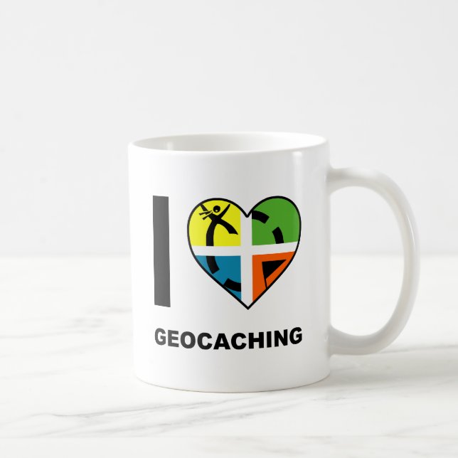 Ich höre Geocaching Funny Mug Kaffeetasse (Rechts)