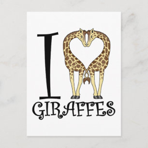 Ich höre Giraffen Postkarte