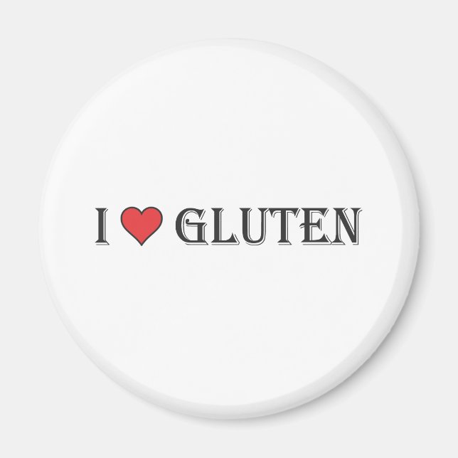 Ich höre Gluten - klarer Hintergrund Magnet (Vorne)