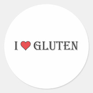 Ich höre Gluten - klarer Hintergrund Runder Aufkleber