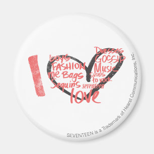 Ich höre Graffiti Pink Magnet