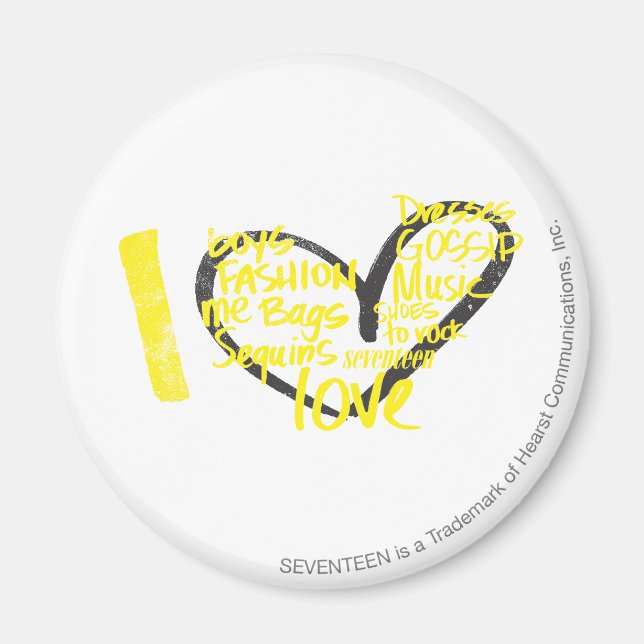 Ich höre Graffiti Yellow Magnet (Vorne)