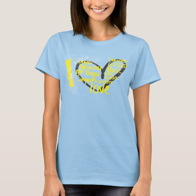 Ich höre Graffiti Yellow T-Shirt (Vorderseite)