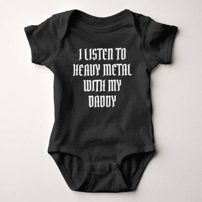 Ich höre Heavy Metal mit meinem Daddy, Rock Star Baby Strampler (Vorderseite)