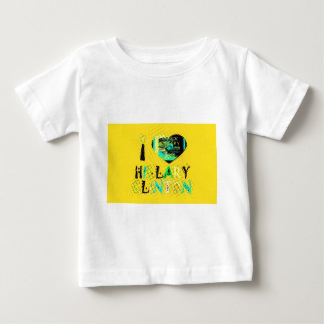 Ich höre Hillary Clinton: Graffiti Expression Art Baby T-shirt (Vorderseite)
