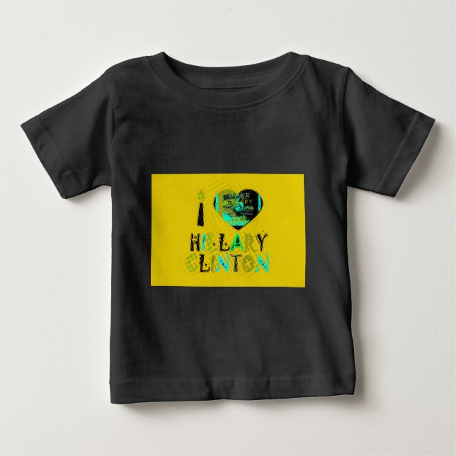 Ich höre Hillary Clinton: Graffiti Expression Art Baby T-shirt (Vorderseite)
