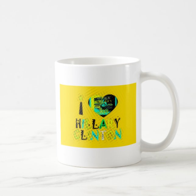 Ich höre Hillary Clinton: Graffiti Expression Art Kaffeetasse (Rechts)