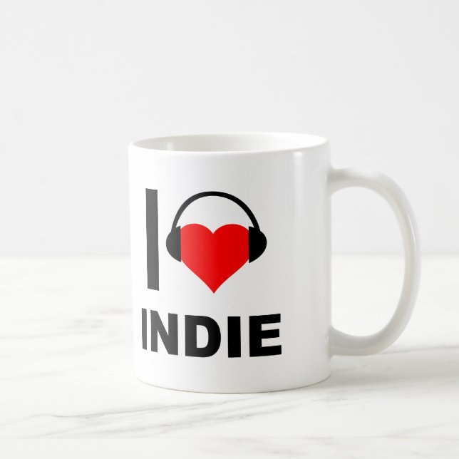 Ich höre Indie Funny Mug Tasse (Rechts)