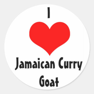 Ich höre Jamaican Curry Goat Runder Aufkleber
