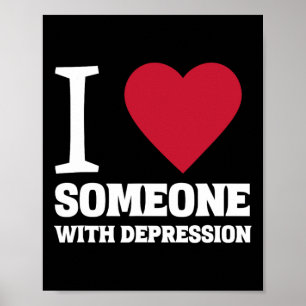Ich höre jemanden mit Depression Selbstmord Bewuss Poster