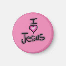 Ich höre Jesus I Liebe Jesus Magnet