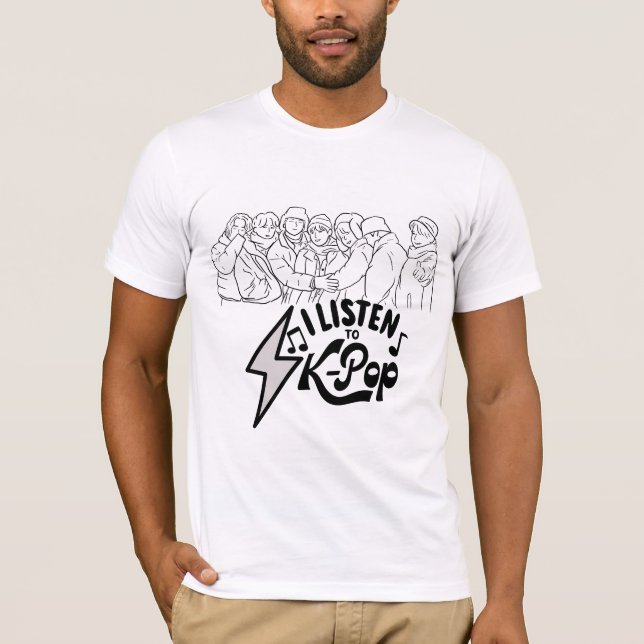 Ich höre K-Pop T - Shirt (Vorderseite)