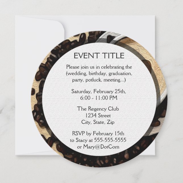 Ich höre Kaffee Einladung (Vorderseite)