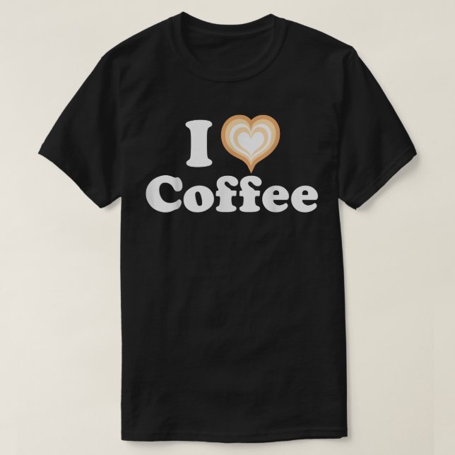 Ich höre Kaffee Funny Niedlich Latte Art Barista C T-Shirt (Design vorne)