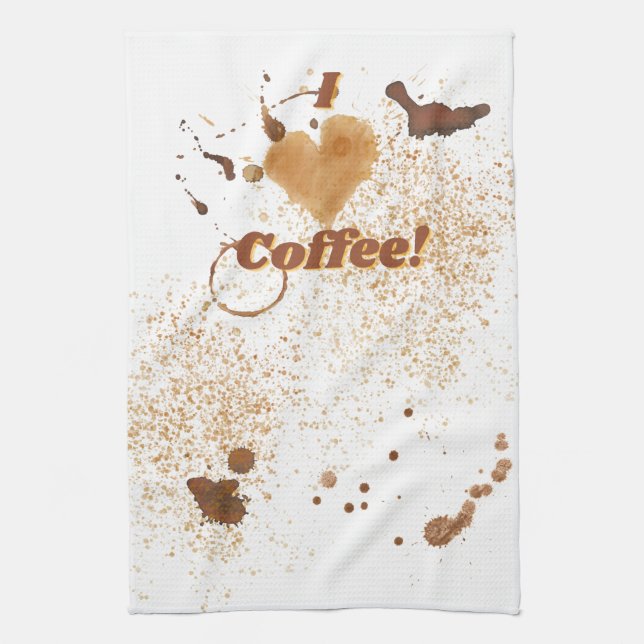 Ich höre Kaffee Geschirrtuch (Vertikal)