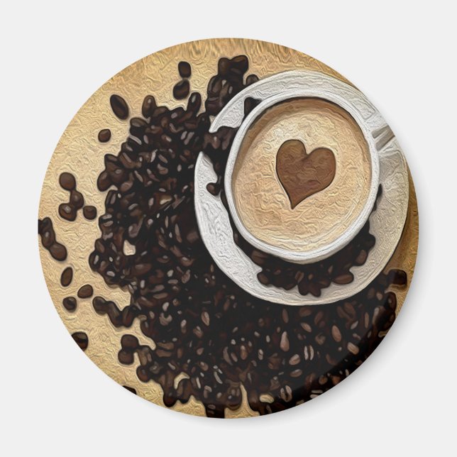 Ich höre Kaffee Magnet (Vorne)