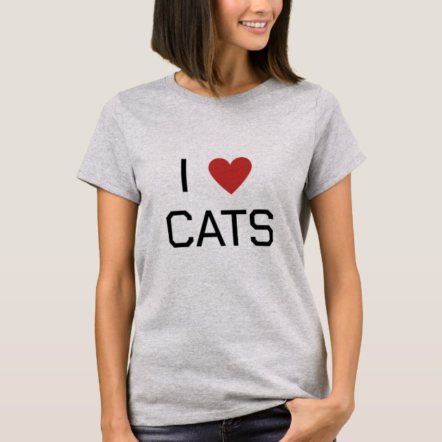 Ich höre Katzen T-Shirt (Vorderseite)