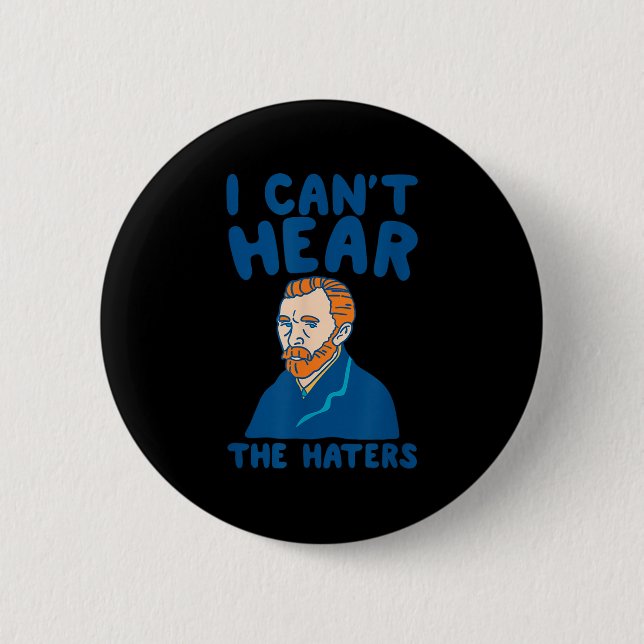 Ich höre keine lustigen Kunstwerke Button (Vorderseite)