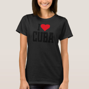 Ich höre Kuba mit Rotem Herzen I Liebe Kuba 1 T-Shirt