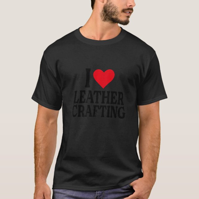 Ich höre Leder, die Rotes Herz I Liebe Leder T-Shirt (Vorderseite)