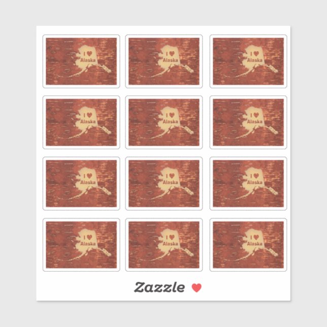 Ich höre (Liebe) Alaska auf der Brieftafelaufklebe Aufkleber (Blatt)