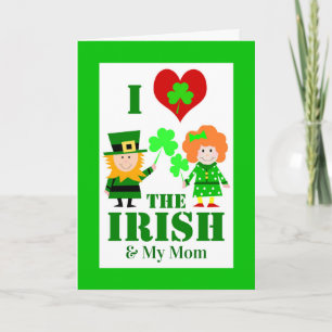 Ich höre Liebe der Iren und Meine Mama St. Patrick Karte