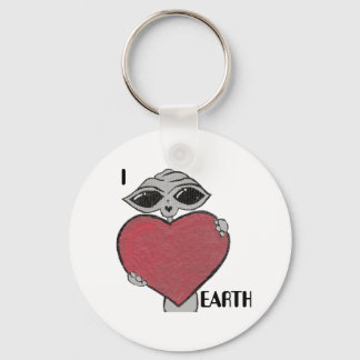 Ich höre Liebe Earth Alien Schlüsselkette Schlüsselanhänger