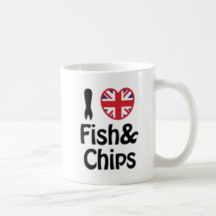 Ich höre [Liebe] Fisch und Chips Kaffeetasse