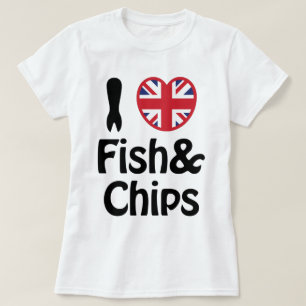 Ich höre [Liebe] Fisch und Chips T-Shirt