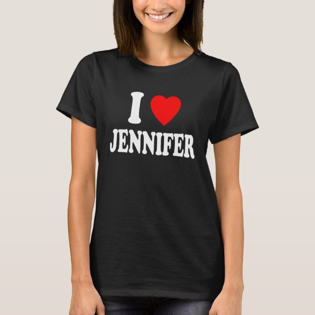 Ich höre Liebe Jennifer Niedlich Matching Ehepaar T-Shirt (Vorderseite)