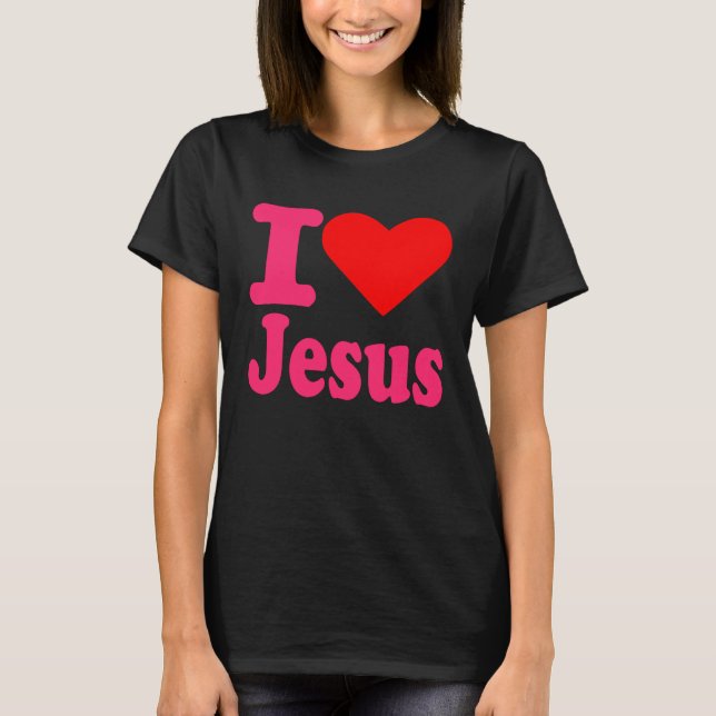 Ich höre Liebe Jesus Christus Christliche Zitat Mä T-Shirt (Vorderseite)