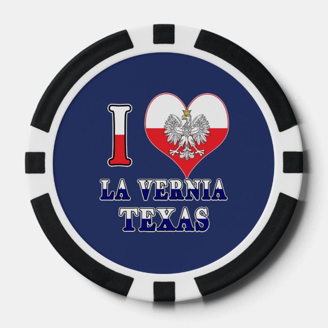 Ich höre Liebe La Vernia Texas Pokerchips (Vorderseite)