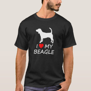 Ich höre Liebe Mein Beagle Niedlich Hund T-Shirt