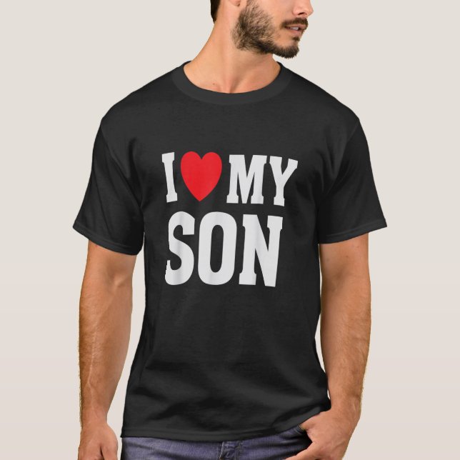 Ich höre Liebe mein Sohn stolz Eltern Mama Mutter  T-Shirt (Vorderseite)