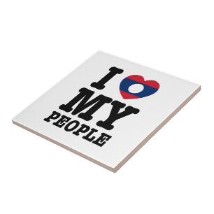 Ich höre (Liebe) meine Lao-Leute Fliese