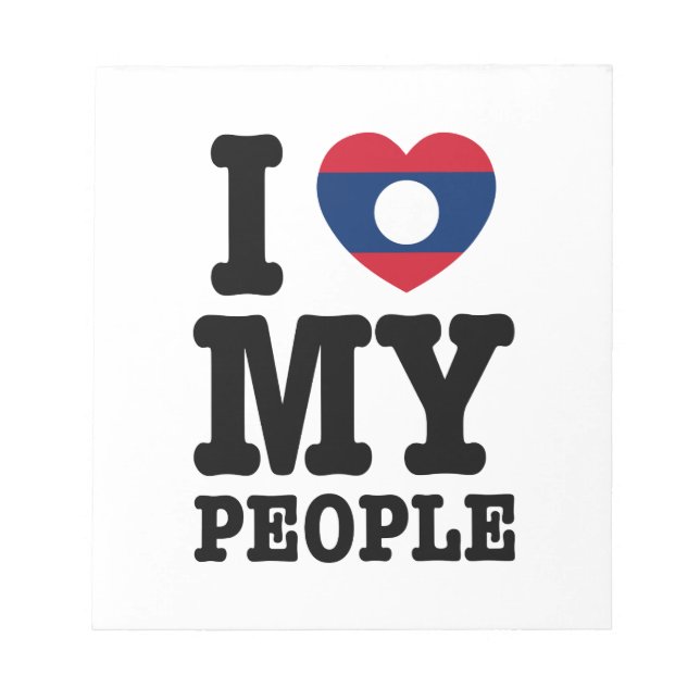 Ich höre (Liebe) meine Lao-Leute Notizblock (Vorderseite)