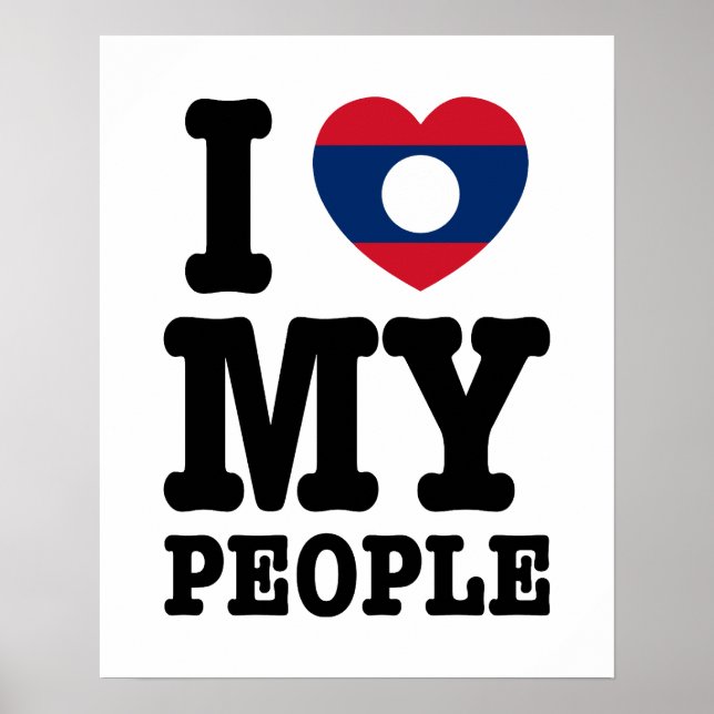 Ich höre (Liebe) meine Lao-Leute Poster (Vorne)
