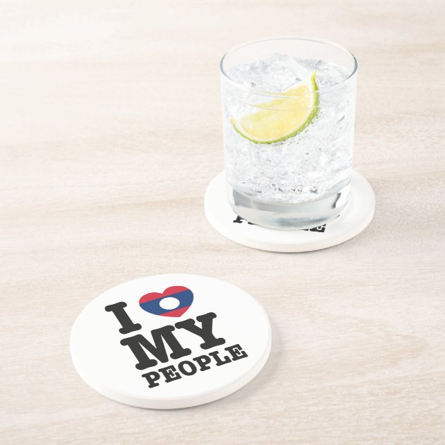 Ich höre (Liebe) meine Lao-Leute Untersetzer (Seite)