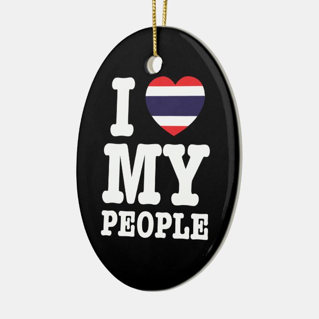 Ich höre (Liebe) Meine Thai-Leute Keramikornament (Links)