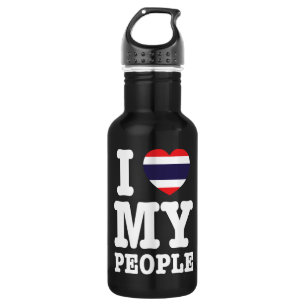 Ich höre (Liebe) Meine Thai-Leute Trinkflasche