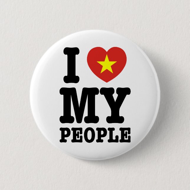 Ich höre (Liebe) meine Vietnam-Leute Button (Vorderseite)