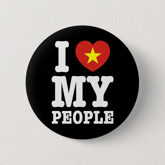 Ich höre (Liebe) meine Vietnam-Leute Button (Vorderseite)