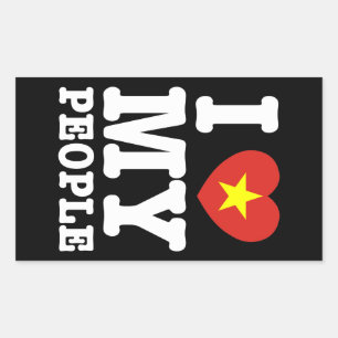 Ich höre (Liebe) meine Vietnam-Leute Rechteckiger Aufkleber